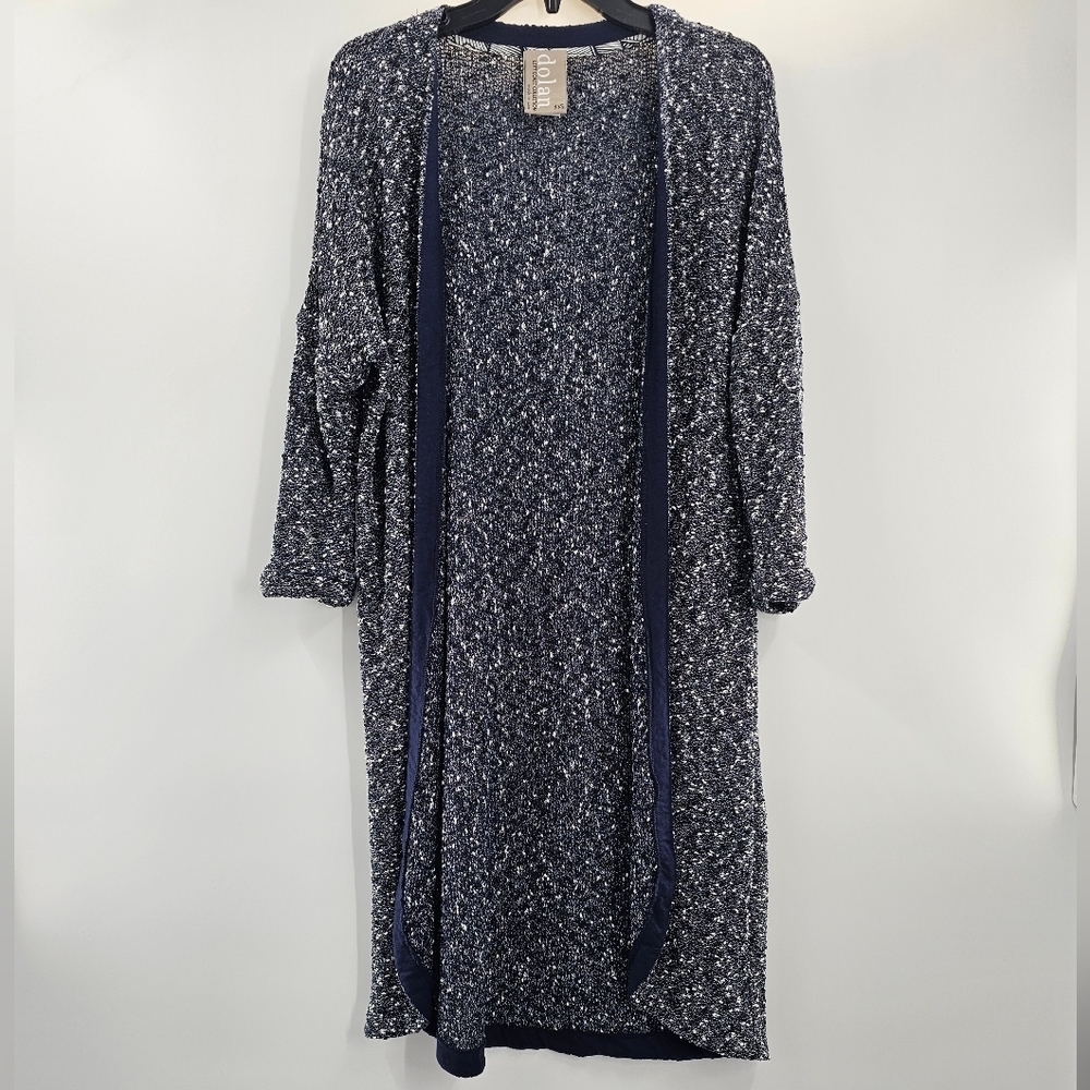 Dolan Left Coast Navy Speckled Duster Cardigan Sweater